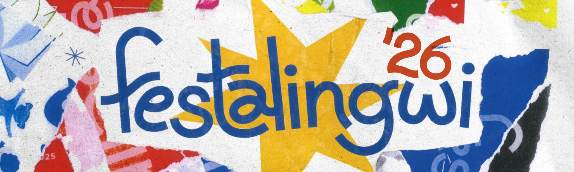 Festalingwi banner with abstract design